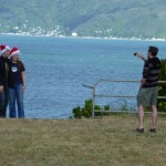 Simon taking pictures for our Christmas message.