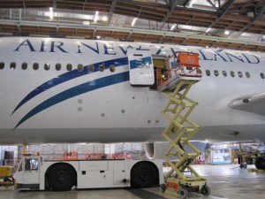 Plane at check-up